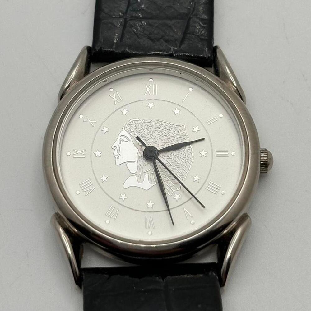 Silver & black watch